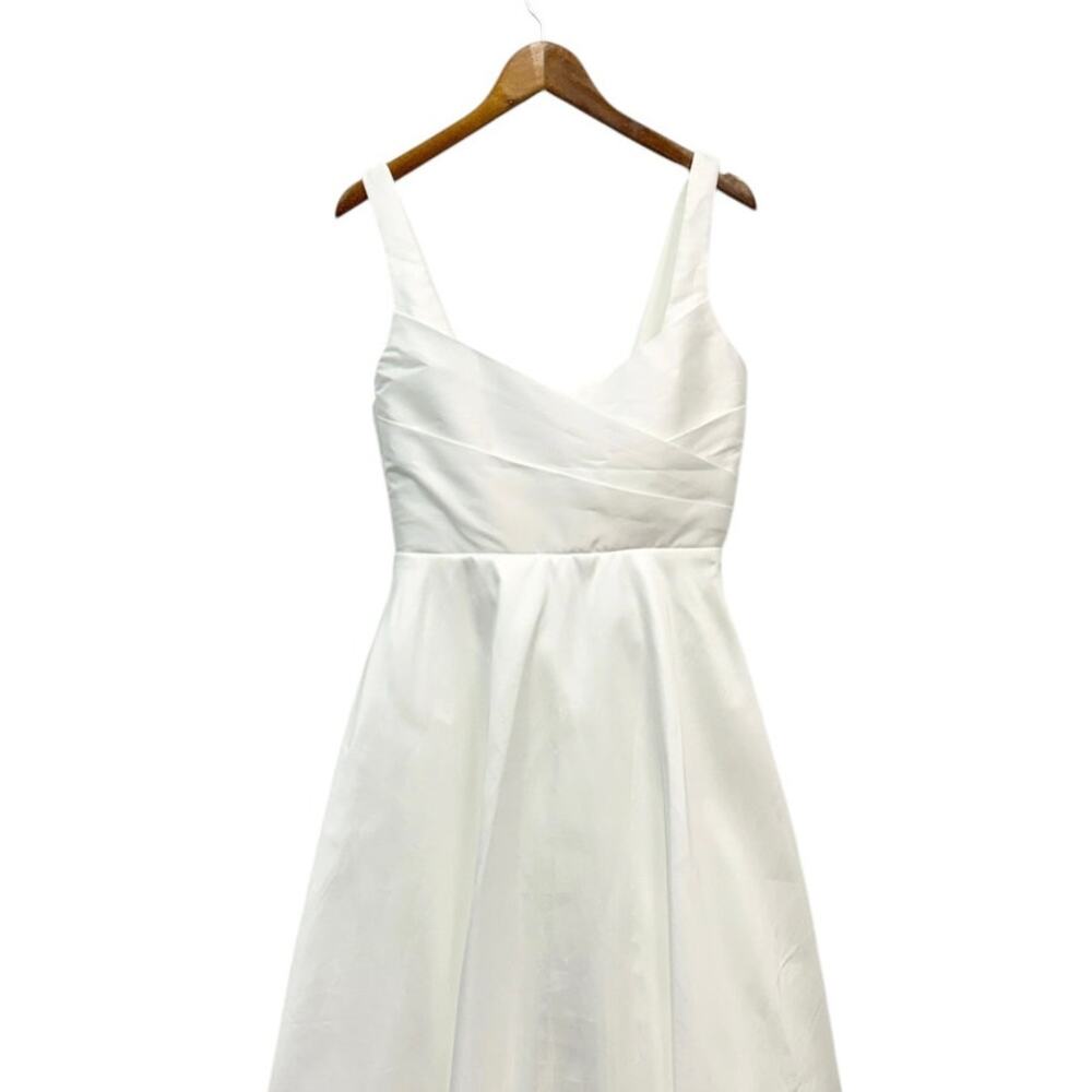 Lulus Modern Affection White Taffeta Pleated Sleeveless Maxi Dress size M NWT - Picture 6 of 7